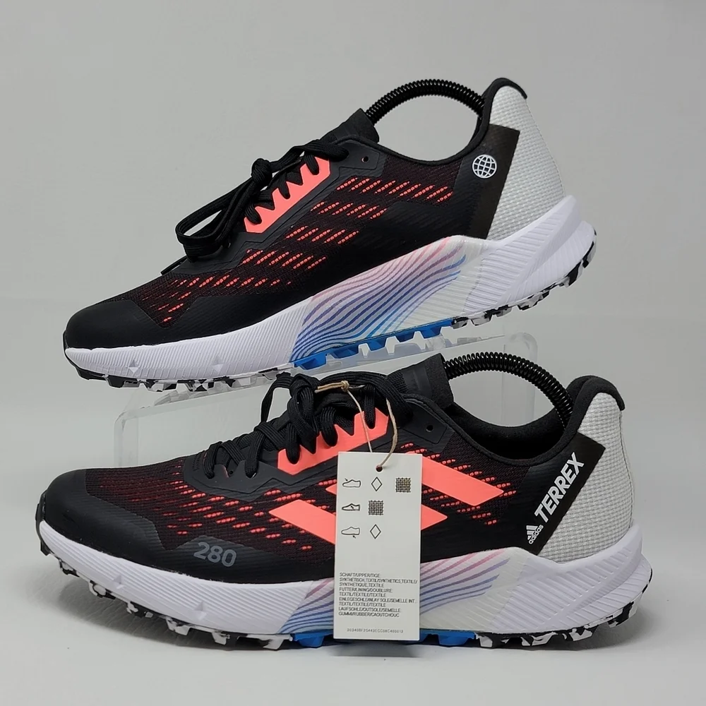 Adidas Womens TERREX AGRAVIC FLOW 2 Trail Running H03190 Size 10 Black Pink  New